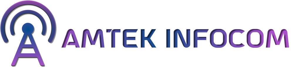 Amtek Infocom Logo with Name