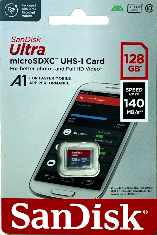 SanDisk Ultra microSDXC UHS-I Card 128 GB